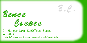 bence csepes business card